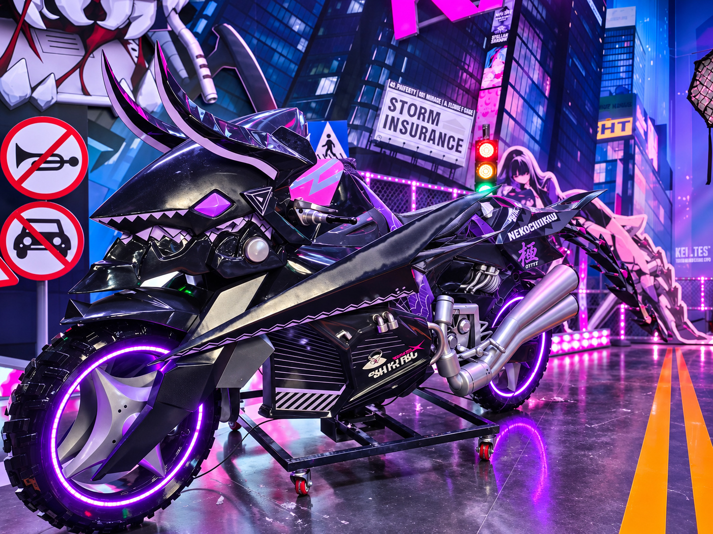 Futuristic Motorcycle Display — cover